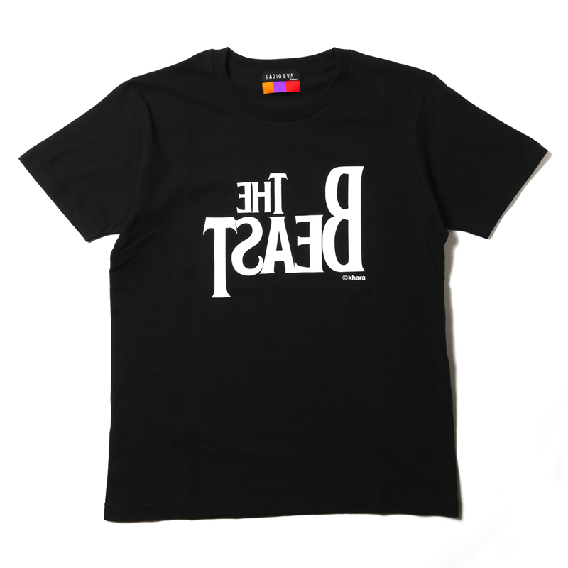 RADIO EVA A102 THE BEAST T-Shirt β/BLACK×WHITE