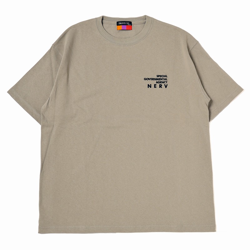 RADIO EVA A130 NERV Embroidery T-Shirt/ACID KHAKI
