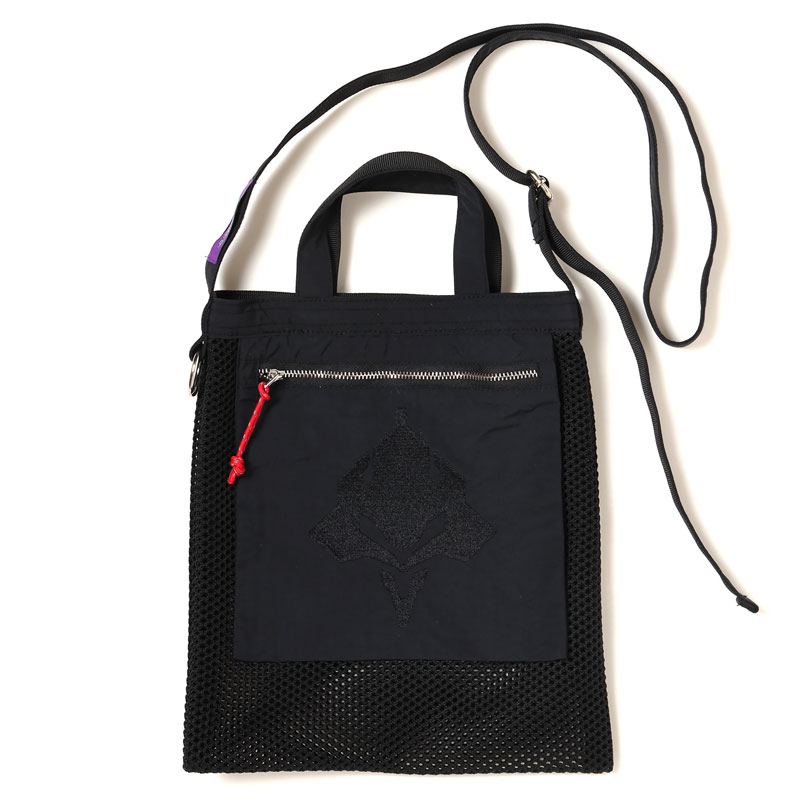 RADIO EVA A206 EVANGELION Crochet Mesh Bag (Small)/BLACK