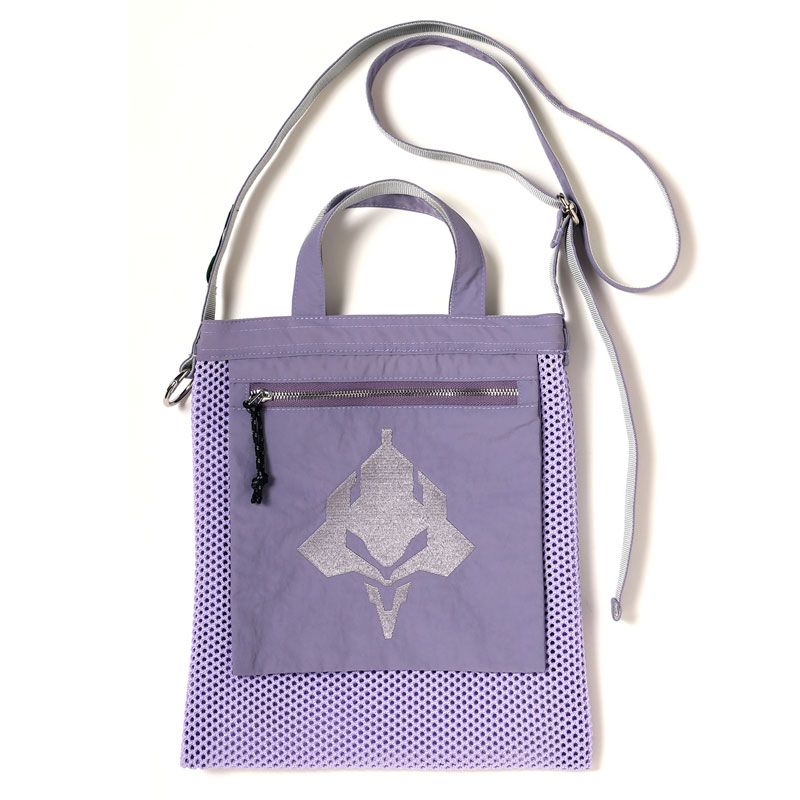 RADIO EVA A206 EVANGELION Crochet Mesh Bag (Small)/PURPLE