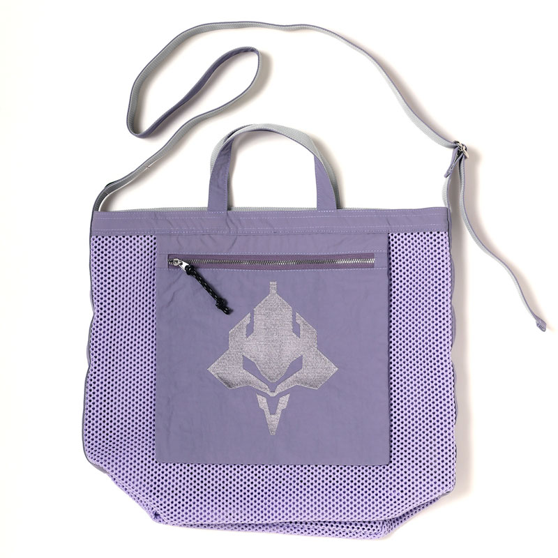 RADIO EVA A207 EVANGELION Crochet Mesh Bag (Large)/PURPLE