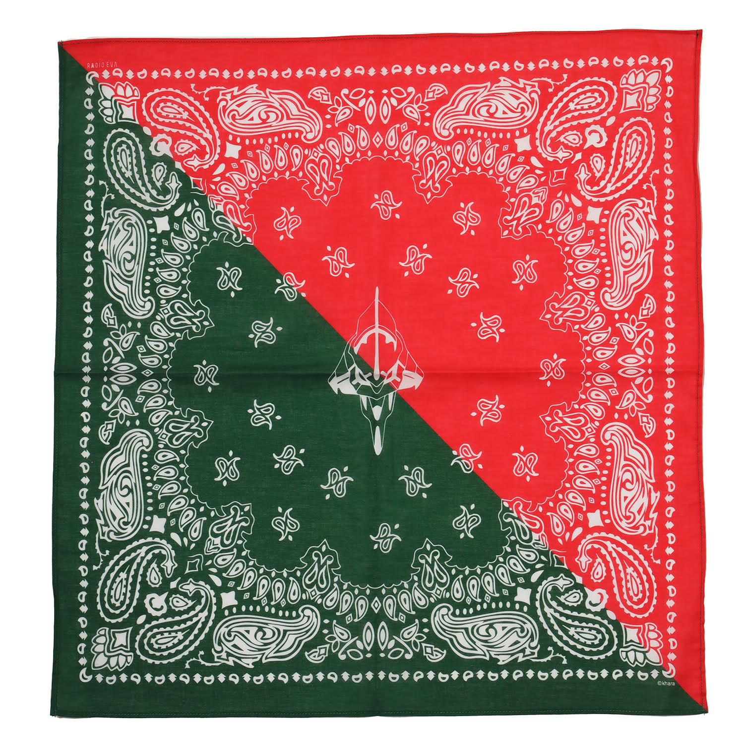 RADIO EVA A203 EVA-01 PAISLEYS 2TONE BANDANNA/GREEN×RED