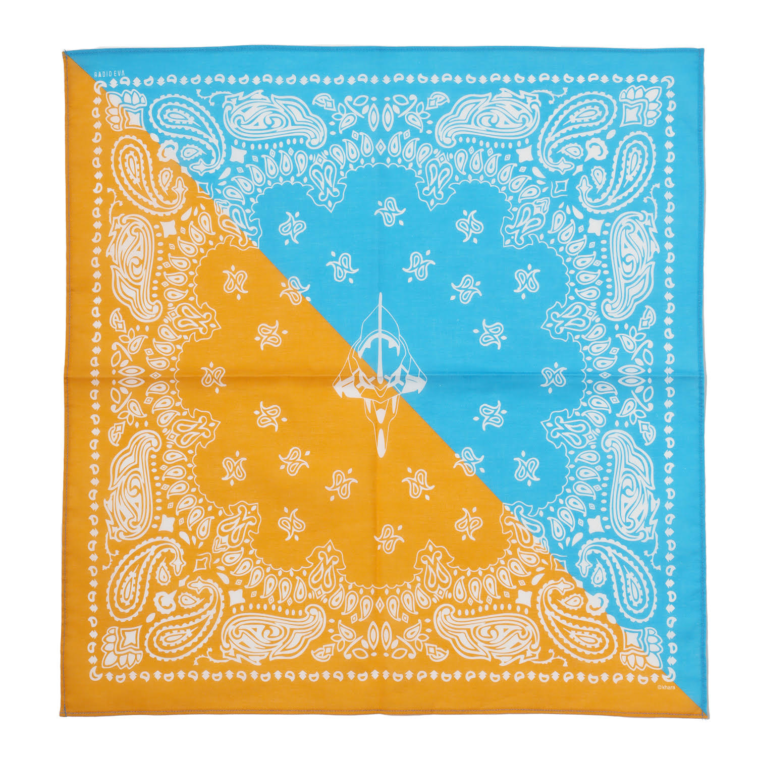 RADIO EVA A203 EVA-01 PAISLEYS 2TONE BANDANNA/YELLOW×BLUE