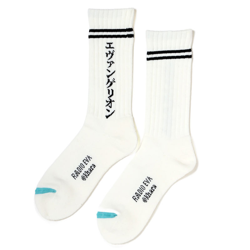 RADIO EVA A202 EVANGELION SOCKS β/WHITE×BLACK