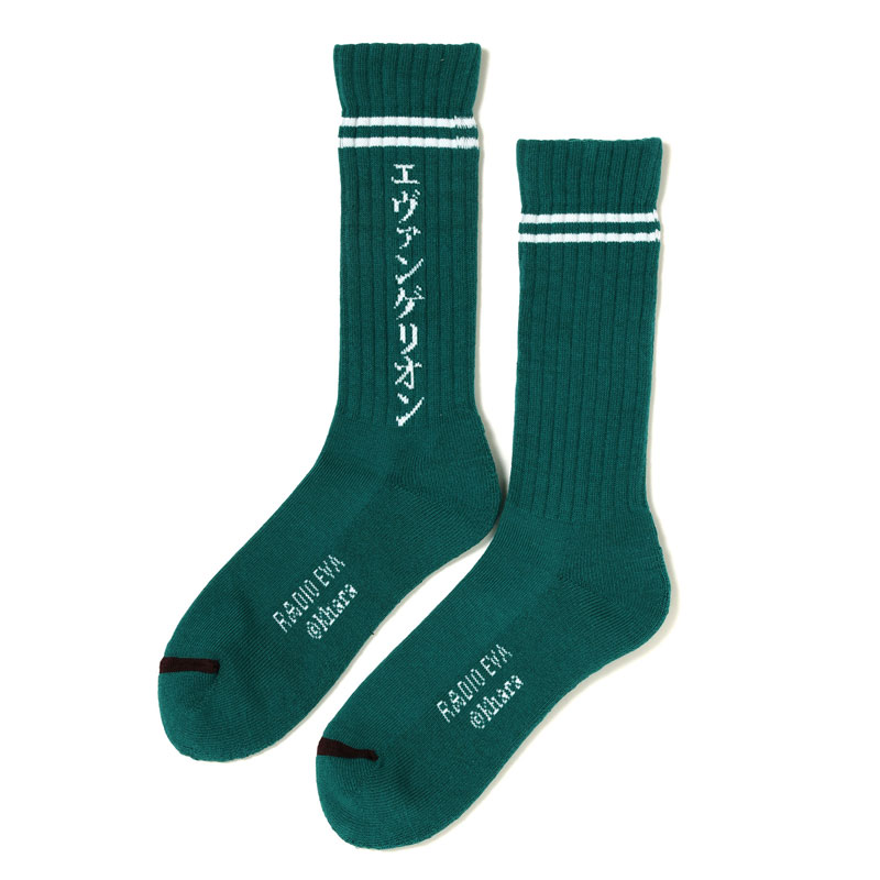 RADIO EVA A202 EVANGELION SOCKS β/GREEN×WHITE