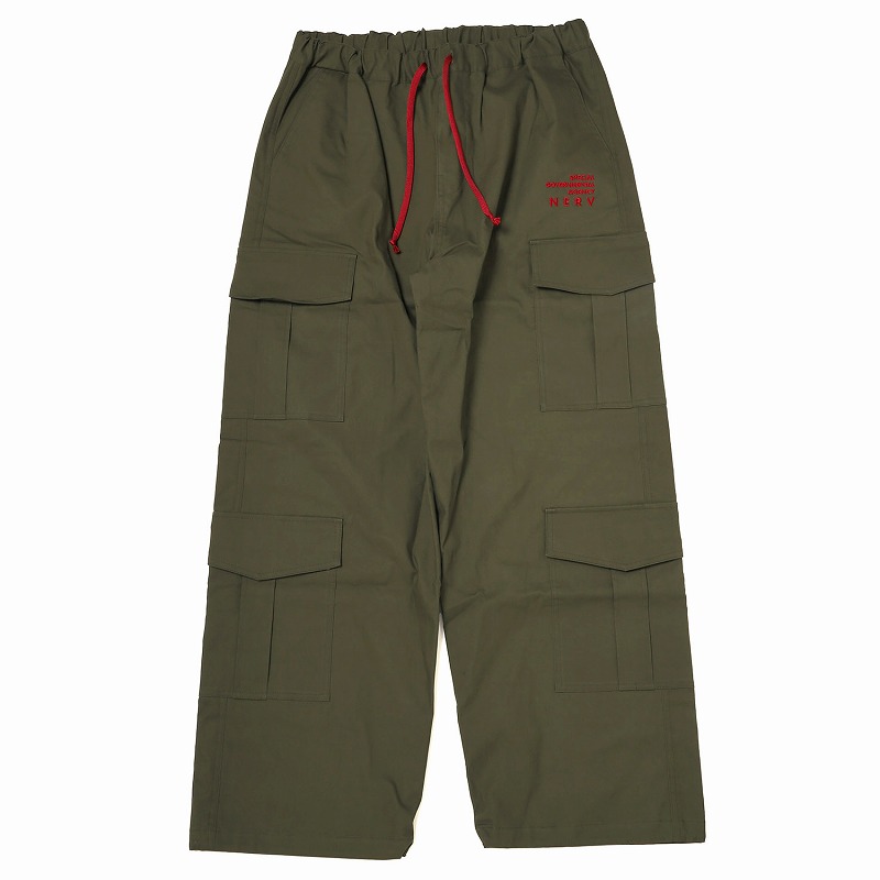 RADIO EVA A236 NERV WIDE CARGO PANTS /OLIVE