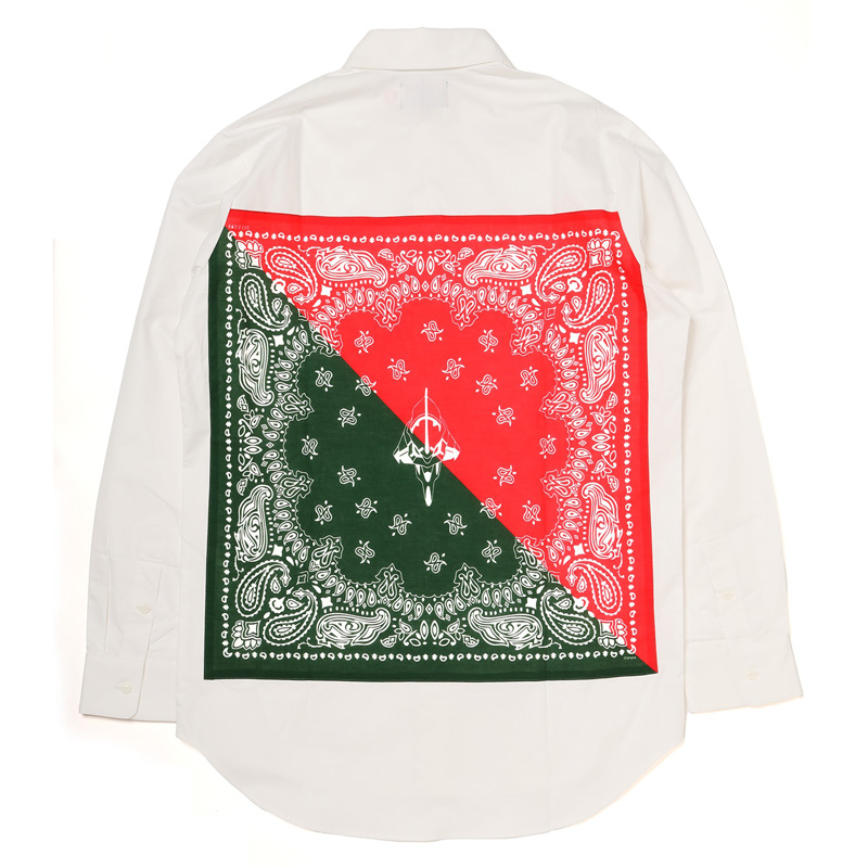 RADIO EVA A244 EVA-01 PAISLEYS 2TONE BANDANNA SHIRTS /WHITE