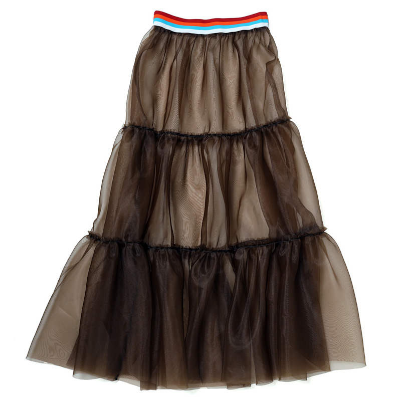 RADIO EVA A262 Rebuild of Evangelion Tulle Skirt /BROWN