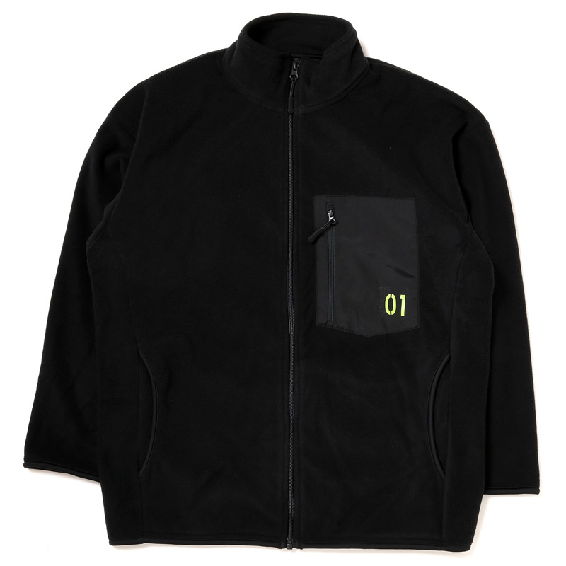 RADIO EVA A248 EVANGELION Microfleece Numbering Jacket /BLACK