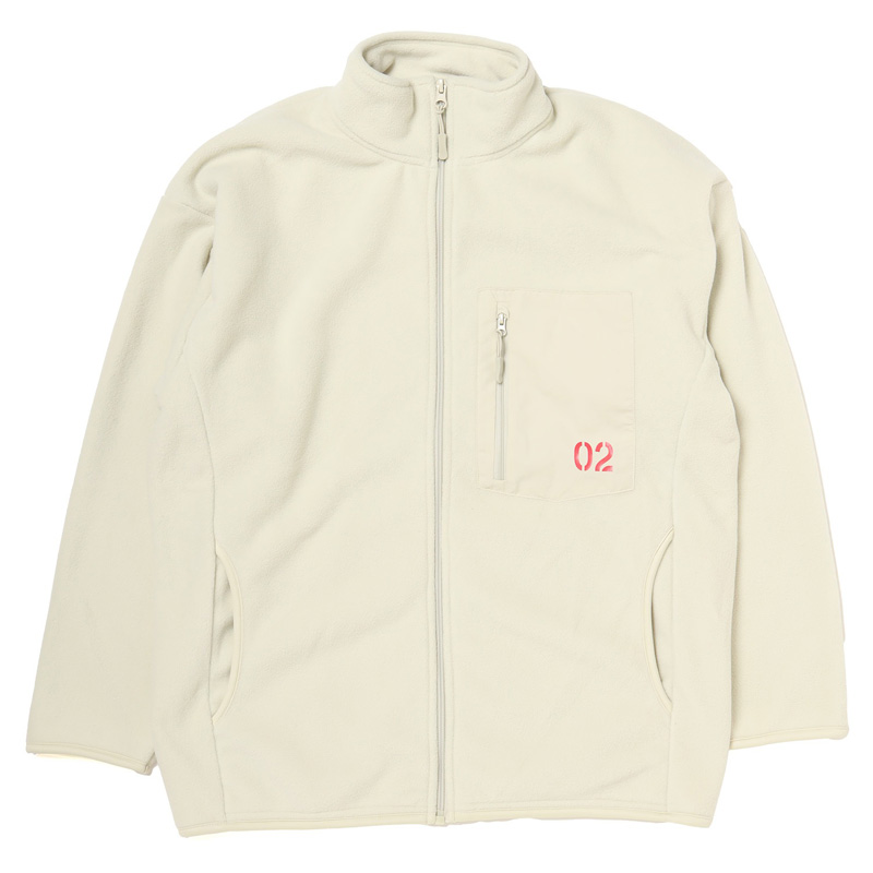 RADIO EVA A248 EVANGELION Microfleece Numbering Jacket /NATURAL