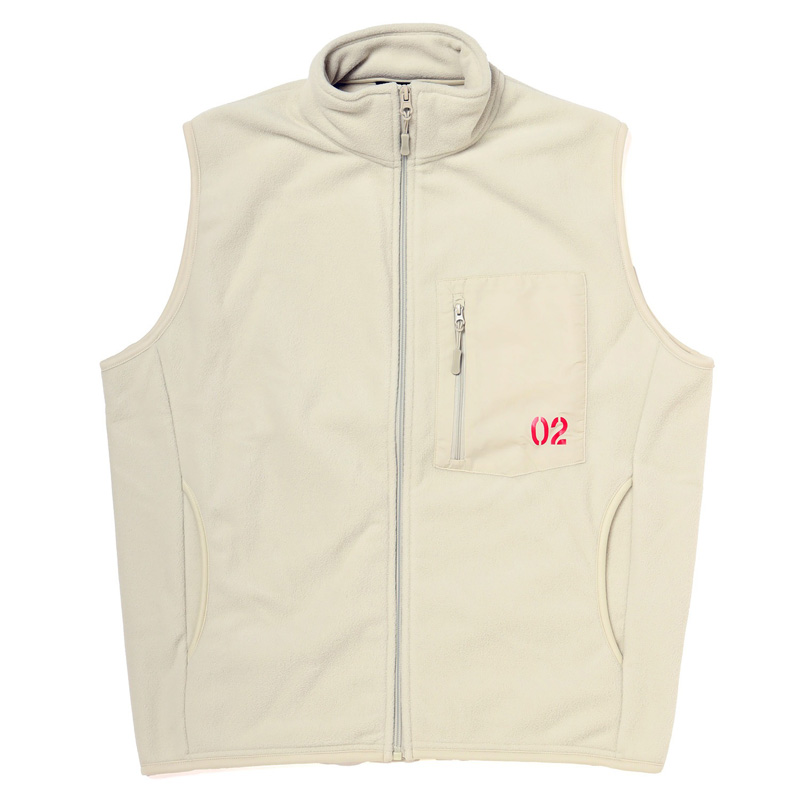 RADIO EVA A249 EVANGELION Microfleece Numbering Vest /NATURAL
