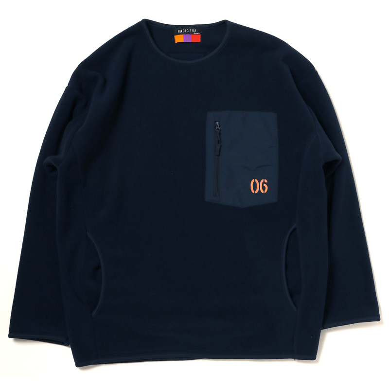 RADIO EVA A250 EVANGELION Microfleece Numbering Cutsew /NAVY