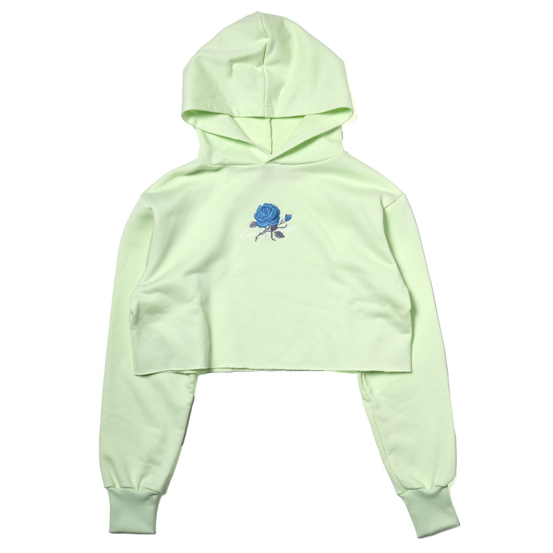 RADIO EVA A260 EVA-01 Flower Embroidery Cropped Parka /YELLOW