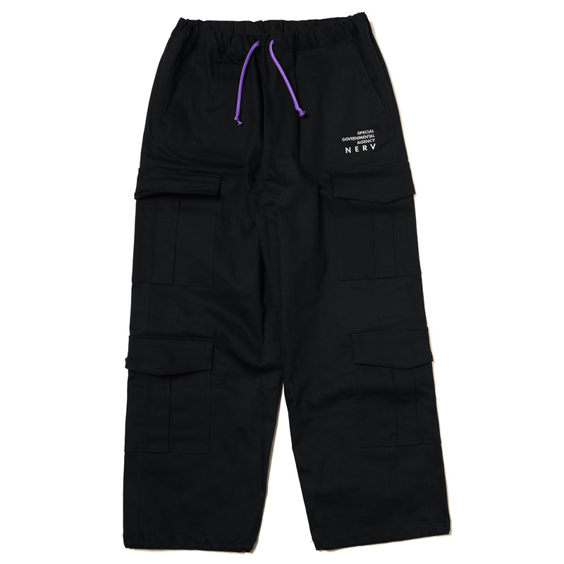 RADIO EVA A266 NERV WIDE CARGO PANTS/BLACK