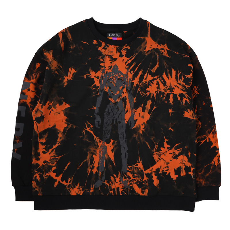RADIOEVA A292 EVA-01 Tie Dye SWEAT/ORANGE