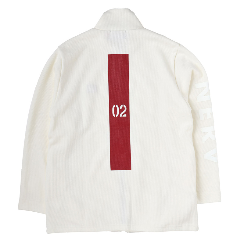 RADIO EVA A277 EVANGELION Numbering Drivers Rib Knit Jacket/WHITE（02）