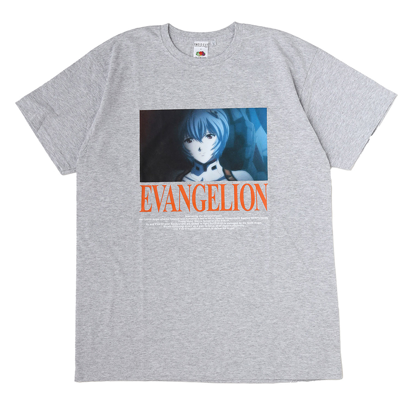 【RADIO EVA"THE 30"】C009 EVANGELION MOVIE GRAPHIC T-Shirt by FRUIT OF THE LOOM/GRAY