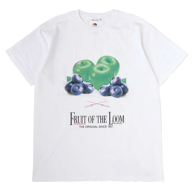 【RADIO EVA"THE 30"】C011 EVANGELION FRUITS T-Shirt by FRUIT OF THE LOOM/PURPLE（WHITE）