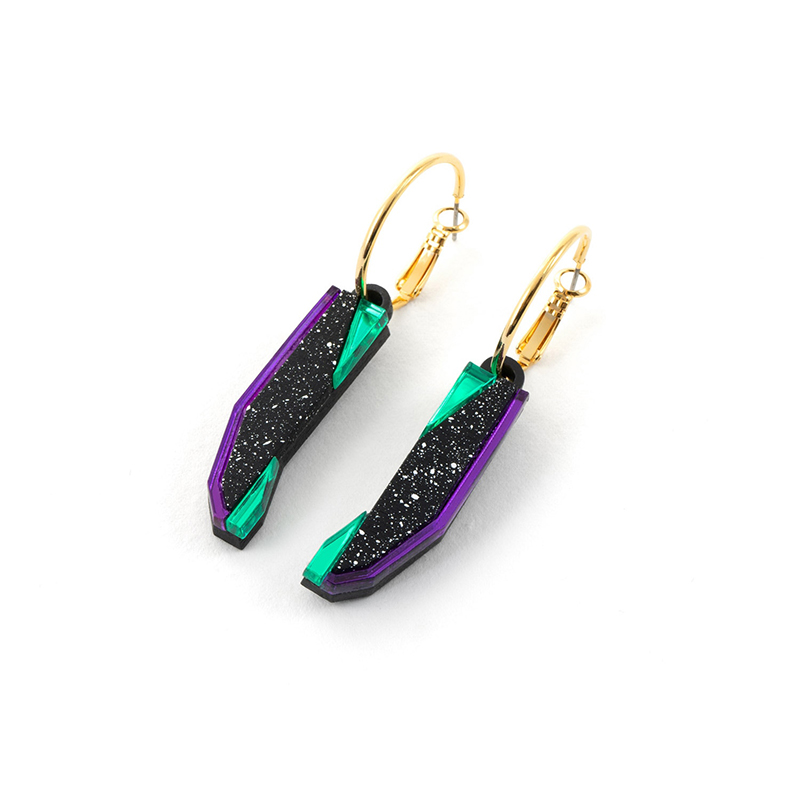 【RADIO EVA"THE 30"】C023 EVANGELION PYLON HOOPS by MYSTIC FORMS/Black-Purple-Green