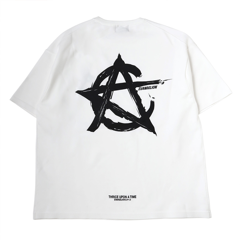 RADIO EVA A296 CIRCLE EVA Knit T-Shirt/WHITE