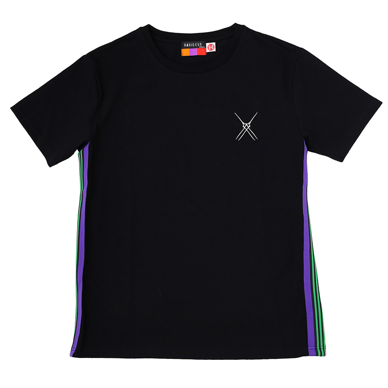 RADIO EVA A302 EVANGELION Jacquard T-Shirt/BLACK（EVA-01）