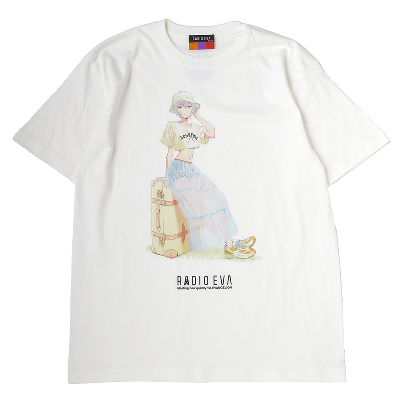 RADIO EVA A301 EVANGELION 30th Anniversary Illustration T-Shirt/REI（WHITE）