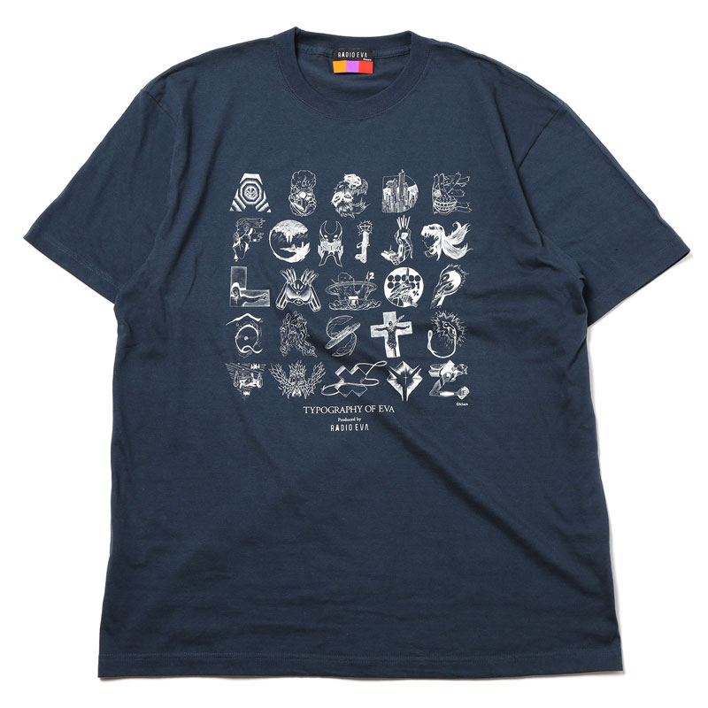 RADIO EVA A101 TYPOGRAPHY OF EVA index T-Shirt β/SLATE×WHITE