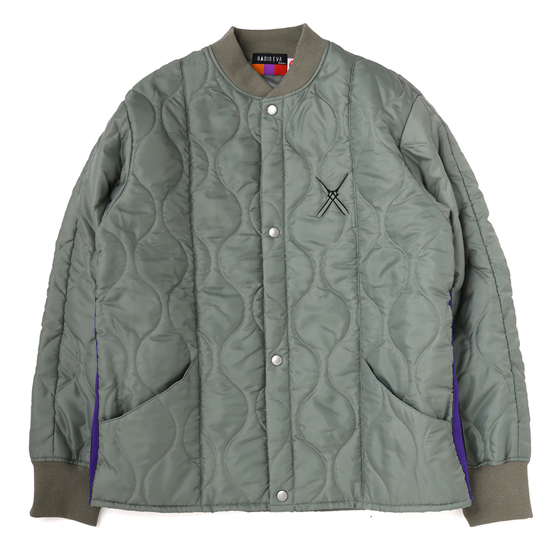 RADIO EVA A309 EVANGELION JACQUARD QUILT JACKET/OLIVE [お届け予定：2025年11月上旬]