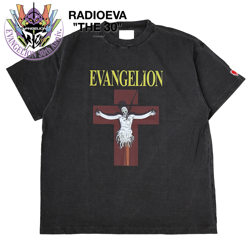 【RADIO EVA"THE 30" 】C048 EV CROSS SS TEE by EU/BLACK