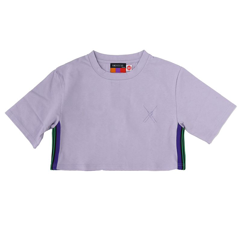RADIO EVA A331 EVANGELION Jacquard Cropped T-Shirt/PURPLE(EVA-01) [お届け予定：2026年2月下旬]