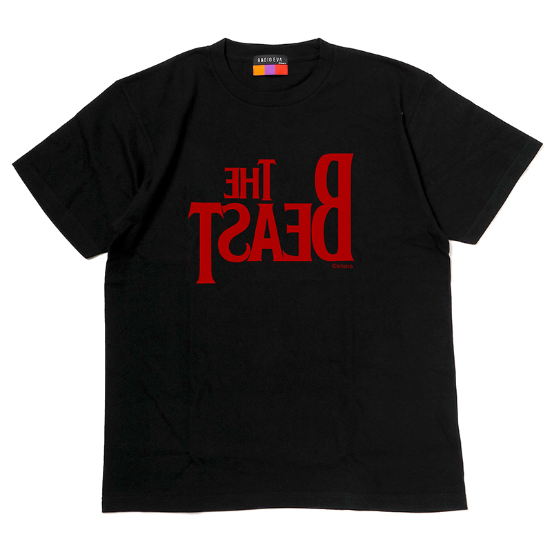RADIO EVA A102 THE BEAST T-Shirt β/BLACK×RED