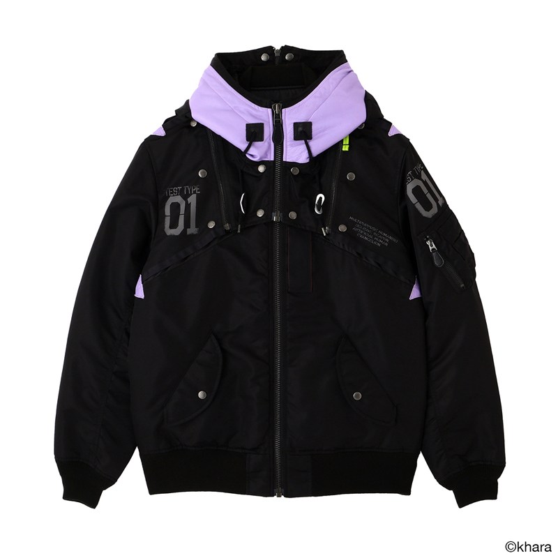 【RADIO EVA"THE 30"】C084 EVANGELION MA-1 REMODEL by AVIREX/BLACK（EVA-01）