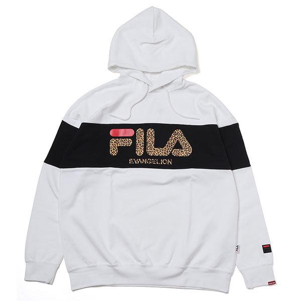 RADIO EVA 799 FILA MONOGRAM LOGO PARKA EVANGELION LIMITED/WHITE（EVA-02）