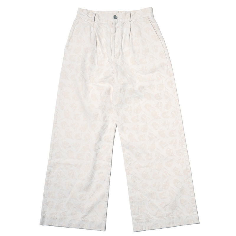 RADIO EVA A273 EVANGELION MONOGRAM JACQUARD DENIM PANTS WHITE