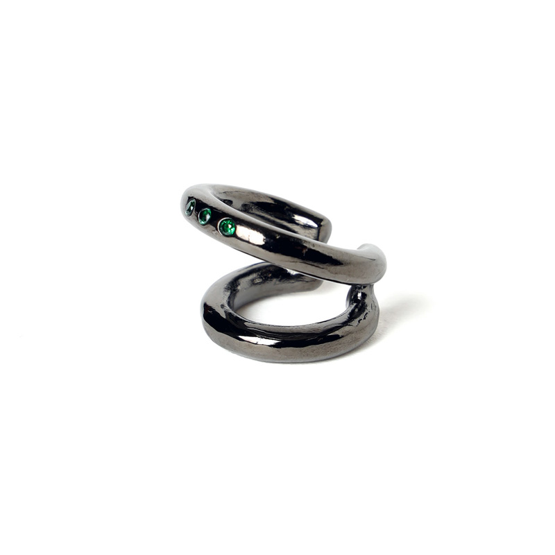 RADIO EVA A284 EVANGELION Rhinestone Ear Cuff /BLACK