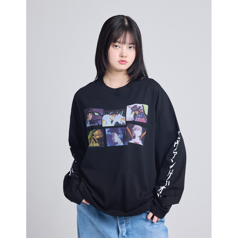 【EVANGELION × LITTLE SUNNY BITE】Long Tee//BLACK/M