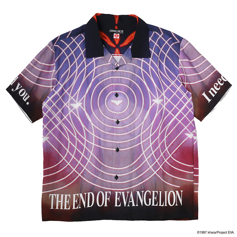 【EVANGELION:95】0022 Aloha Shirt/BLACK