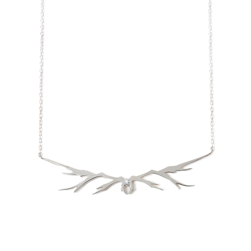 【EVANGELION:95】0026 Neckless(ダイヤ入り)/SILVER/トップ8cmチェーン40~45cm