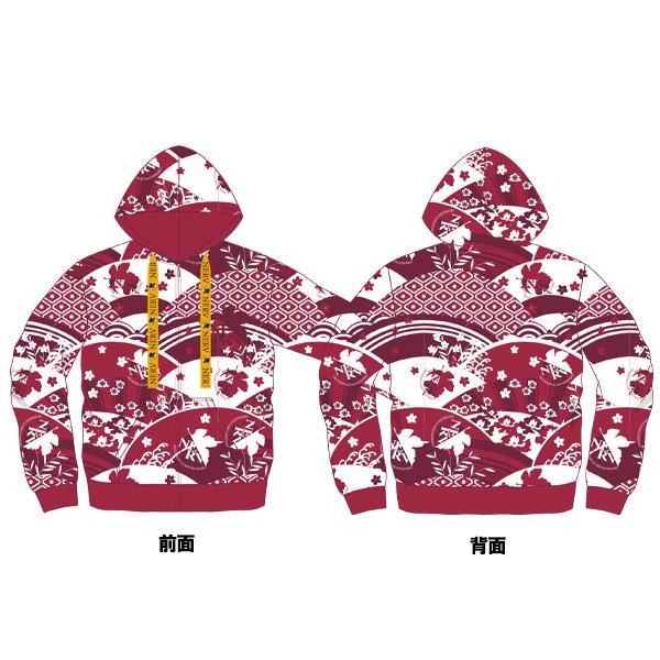 【EVAｘ錦】和総柄NERVパーカー/レッド