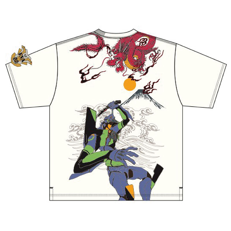 【EVA×錦】初号機VS赤龍Tシャツ/白