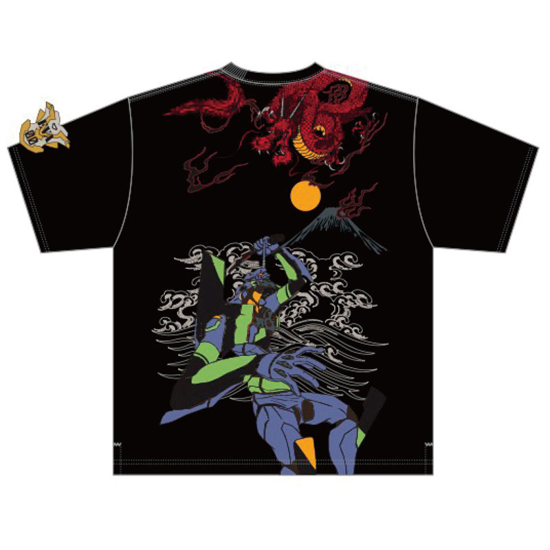 【EVA×錦】初号機VS赤龍Tシャツ/黒
