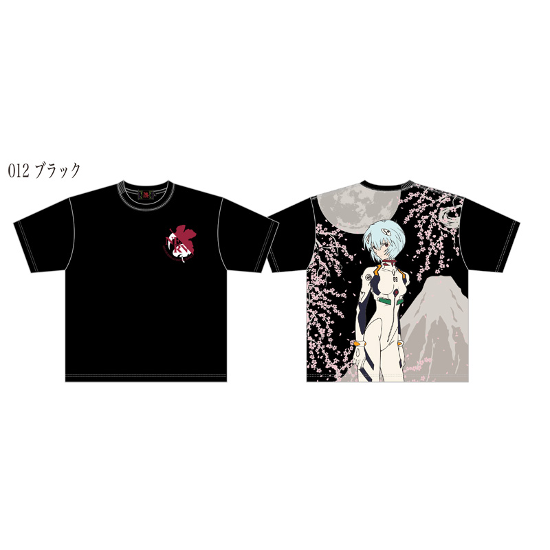 【EVAｘ錦】綾波＆富士桜Tシャツ/黒