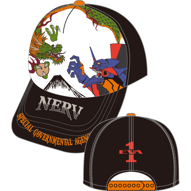 【EVAｘ錦】 龍と覚醒初号機キャップ/白