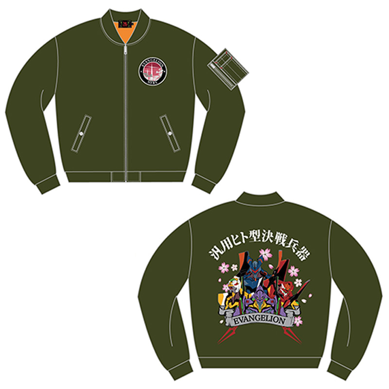 【EVA×錦】桜華4機総刺繍MA-1/カーキ [入荷予定：2026年12月下旬]