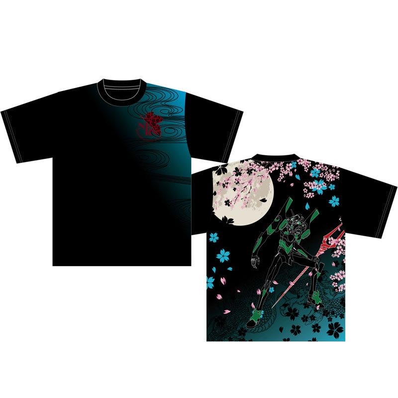 【EVA×錦】 雅桜ｘ初号機 Tシャツ/黒