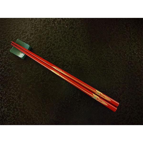 EVANGELIONコラボ輪島漆塗箸　朱塗／金カシウスの槍／天金（加波次吉漆器店）