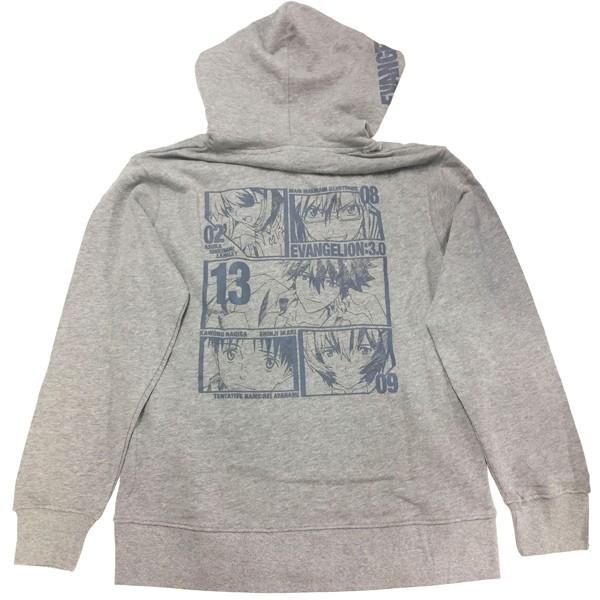 ヱヴァンゲリヲン新劇場版：Ｑ キャラクター柄ダブルZIPパーカーＡ：グレー（ムービック）
