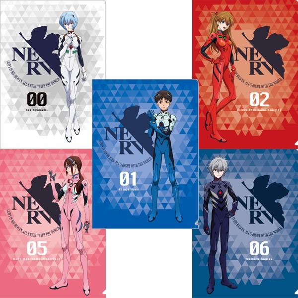 エヴァンゲリオンクリアファイル プラグスーツ5枚セット（ムービック）