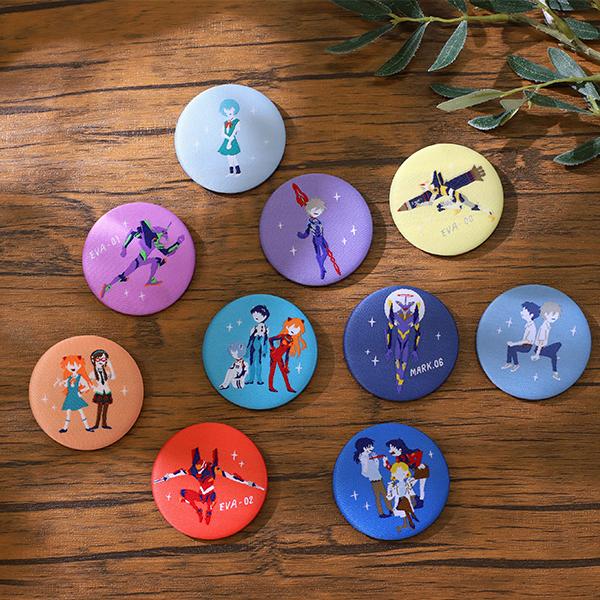 エヴァンゲリオン ゆるパレット/トレーディング織布缶バッジ10個入BOX（ムービック）