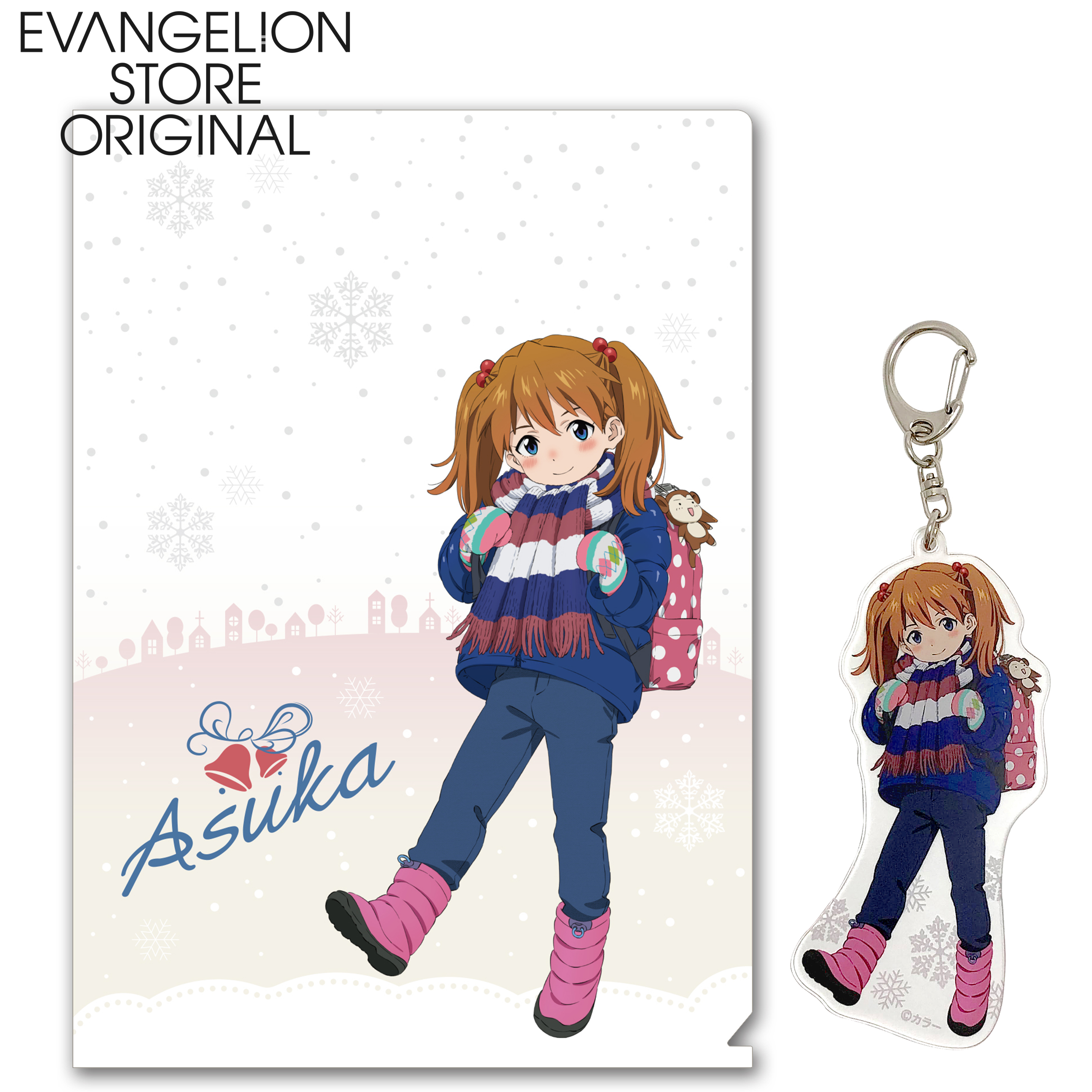 EVA STOREオリジナルクリアファイル＆アクリルキーホルダーセット/アスカ（少女）